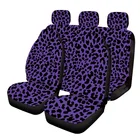 Чехлы на сиденья автомобиля Aimaao, полный комплект с фиолетовым леопардовым принтом, аксессуары для салона автомобиля, седана, внедорожника, Vw
