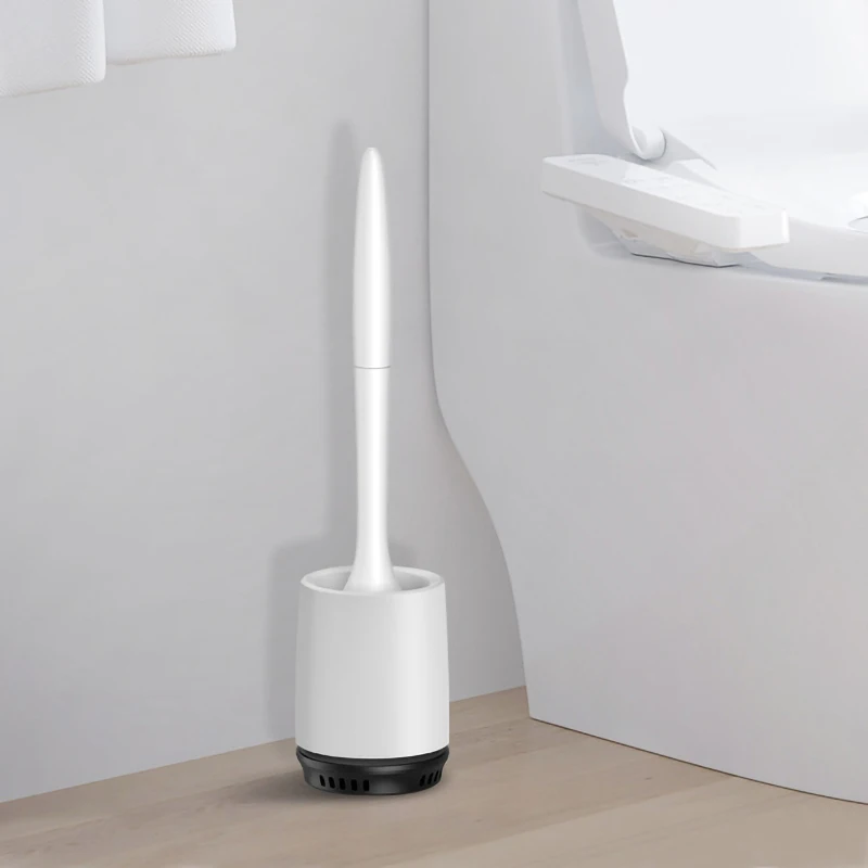 B-Floorstanding Силиконовая щетка для унитаза из термопластичной резины с мягкой щетиной, бытовая щетка для чистки ванной комнаты, аксессуары для ванной комнаты - Цвет: B-Floorstanding