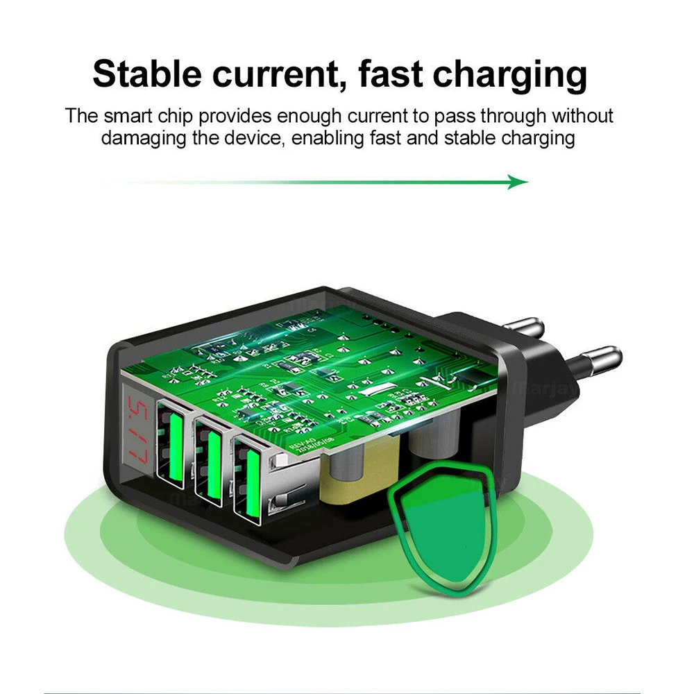 3-портовый USB-разъем для зарядки коммерческий дорожный домашний настенный