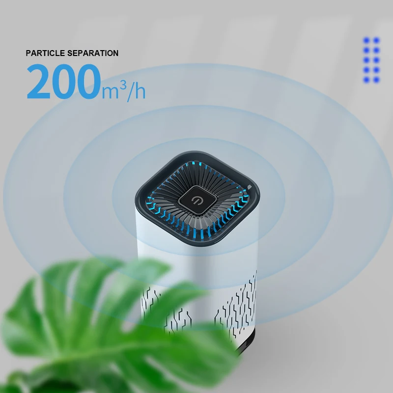 Очиститель воздуха для дома Фильтры HEPA USB-кабель низкий уровень шума настольный