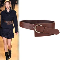 new high end cow fashion black genuine leather belts hot dress coat decorated ceinture luxury girdle black wide belt cummerbunds
