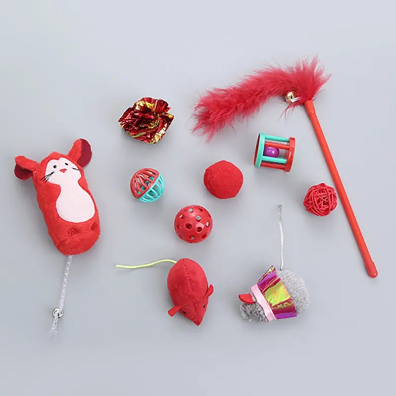 Игрушка для кошек Набор рождественских чулок плюшевый подарок домашних животных