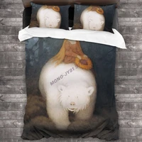 the white bear by theodor kittelsen bedding set duvet cover pillowcases comforter bedding sets bedclothes