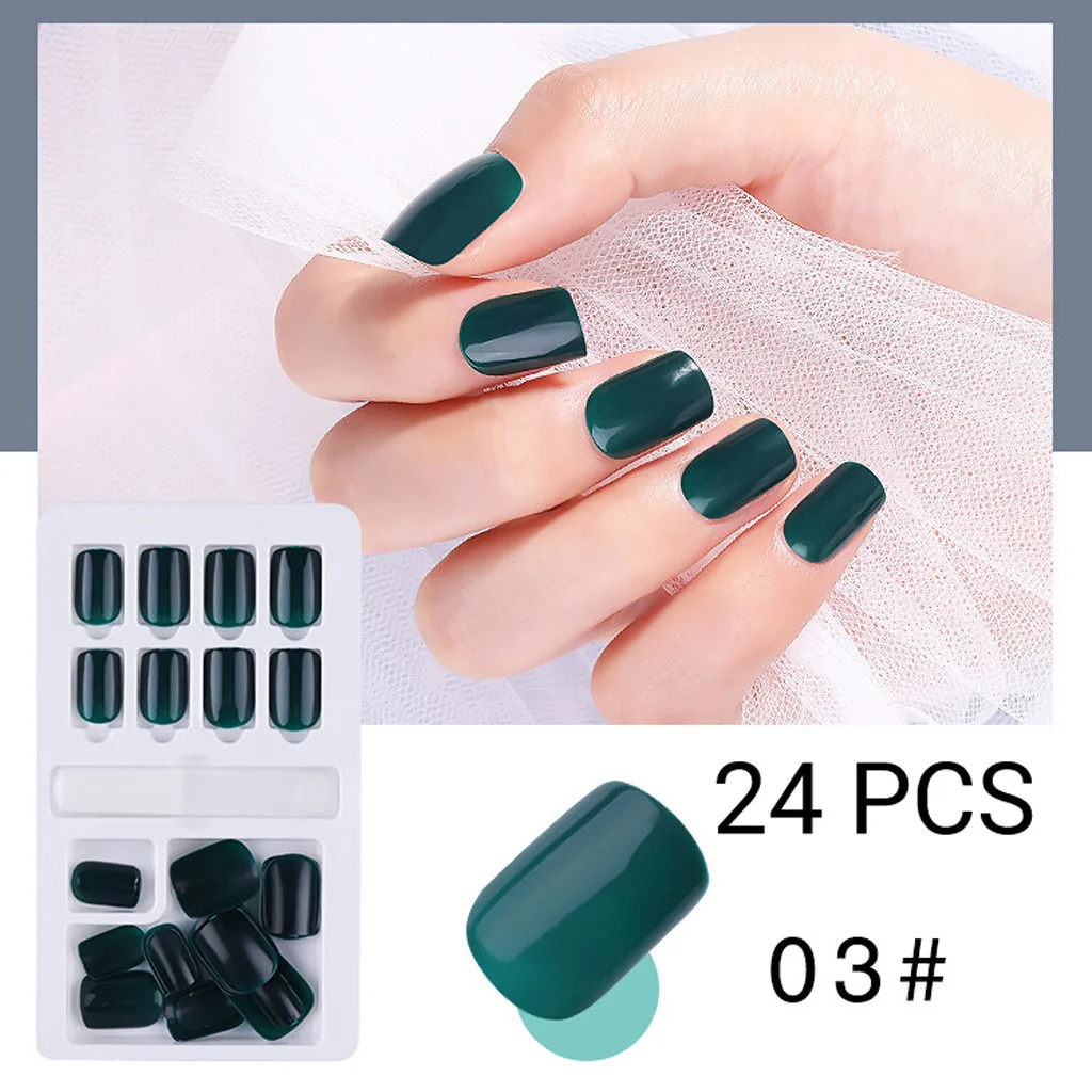 24 шт. накладные ногти многоразовые наращивание маникюр искусство нажмите на