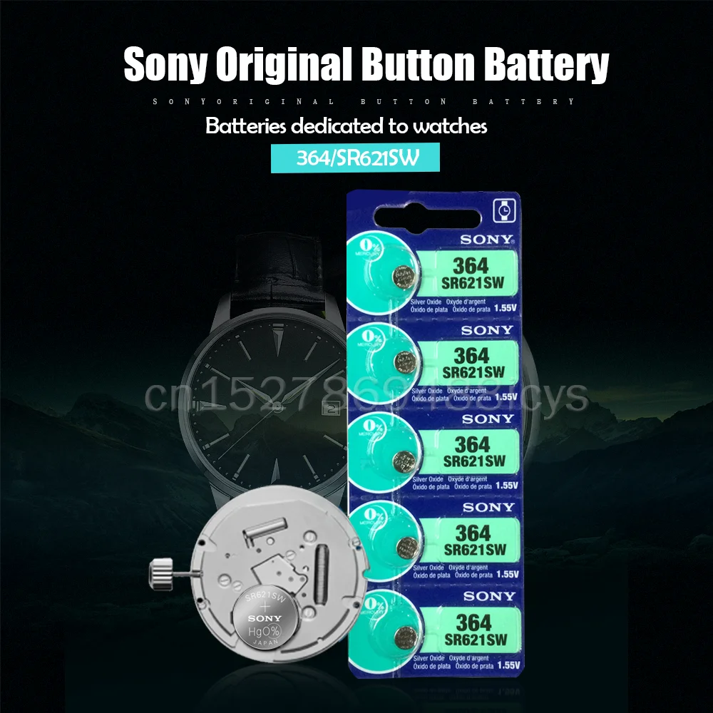 10 шт. Sony 364 SR621SW AG1 LR621 621 164 531 SR60 LR60 1 55 в оксид серебра аккумулятор для часов игрушек