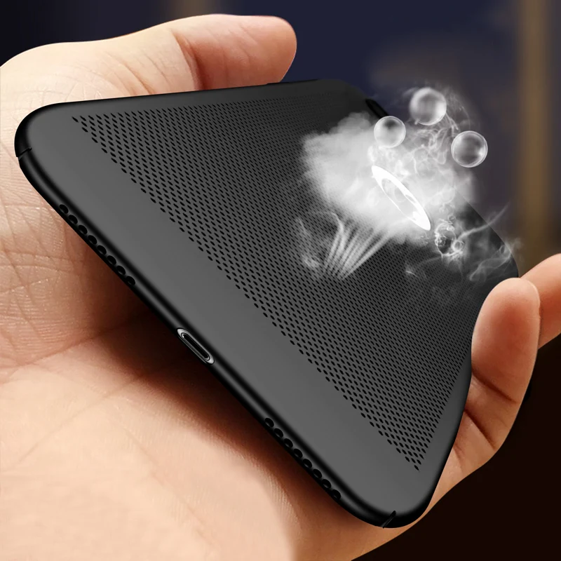 Роскошный Ультратонкий чехол для телефона iPhone 6 6S 7 8 Plus сетчатый Матовый Жесткий с