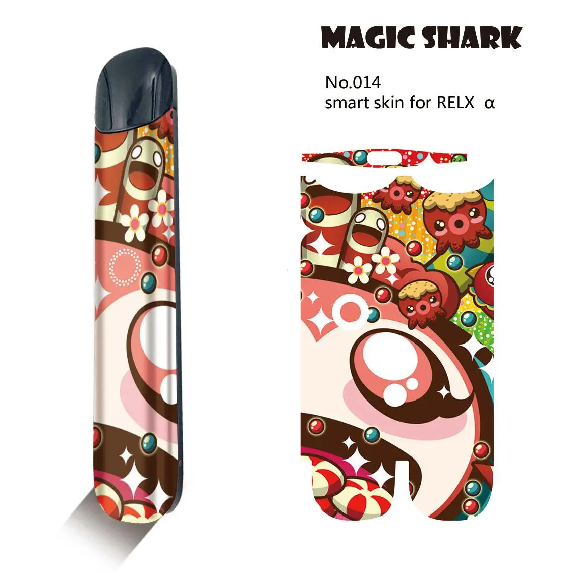 ПВХ Наклейка на чехол в виде листа дьявола для электронной сигареты Relx Alpha