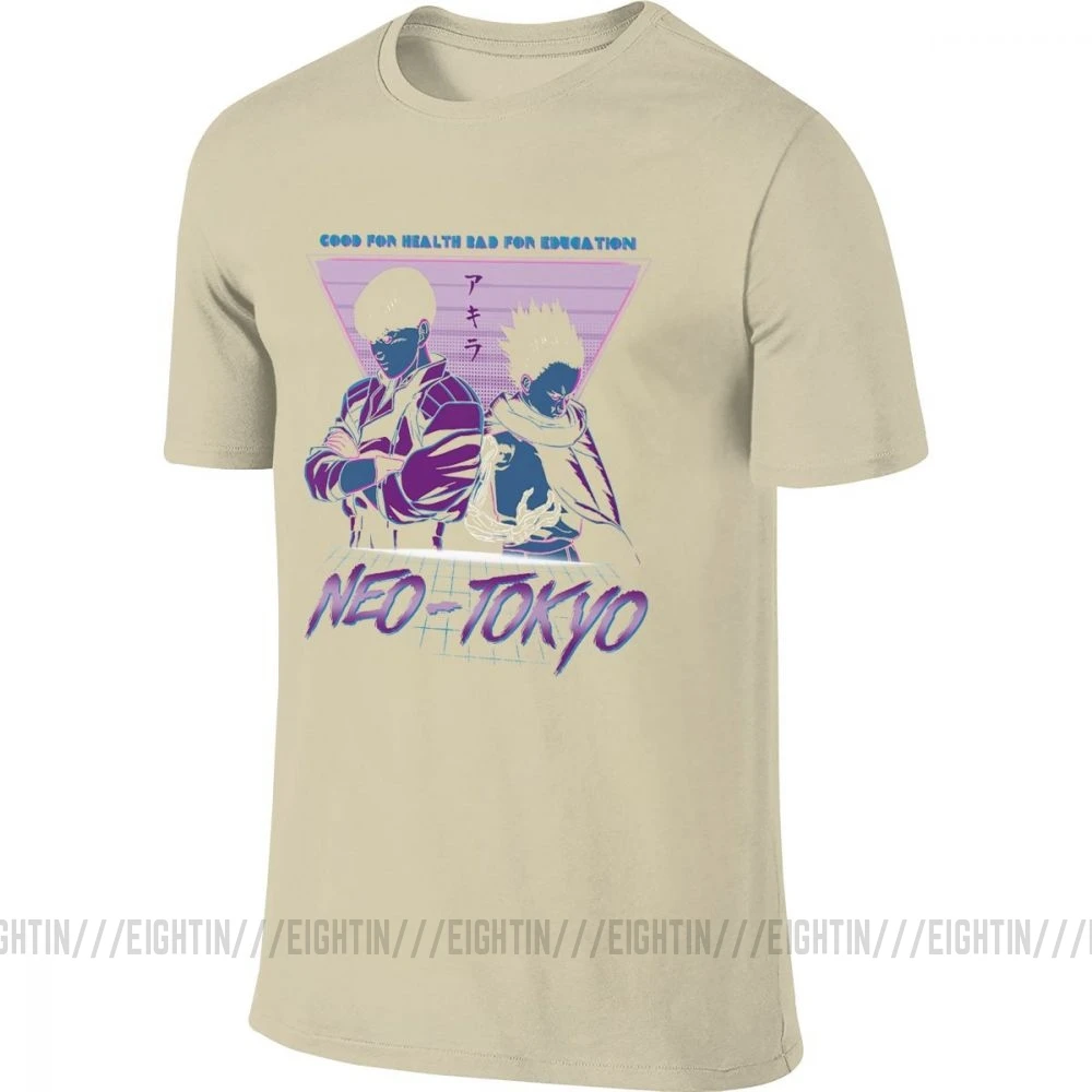 Мужская куртка Akira, футболки, манга, Kaneda, Vaporwave, спереди, сзади, две стороны, хлопок, повседневная, короткий рукав, футболка, Новое поступление, футболка - Цвет: Хаки