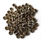 Бусины из металла со стразами 468 мм, круглые металлические бусины с отверстием насыпью для изготовления ювелирных изделий сделай сам, аксессуары, поставка 100 шт.лот