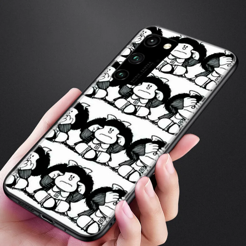 

Silicone Cover Cute girl mafalda Phone Case for Huawei Honor 30 20 Pro 10i 9A 9S 9X 8X 10 9 Lite 8 8A 7A 7C Pro