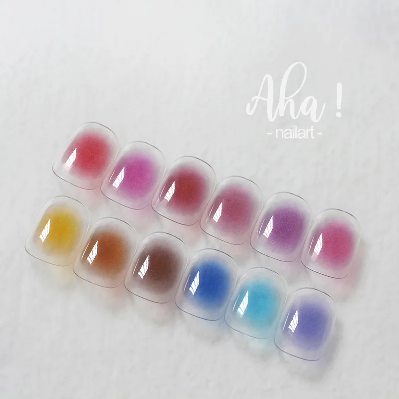

Aha Translucent Nail Art Stickers Adhesive Gradual Change Beauty Flush Nails Decal Sliders Manicure Decorations Nail Accessories