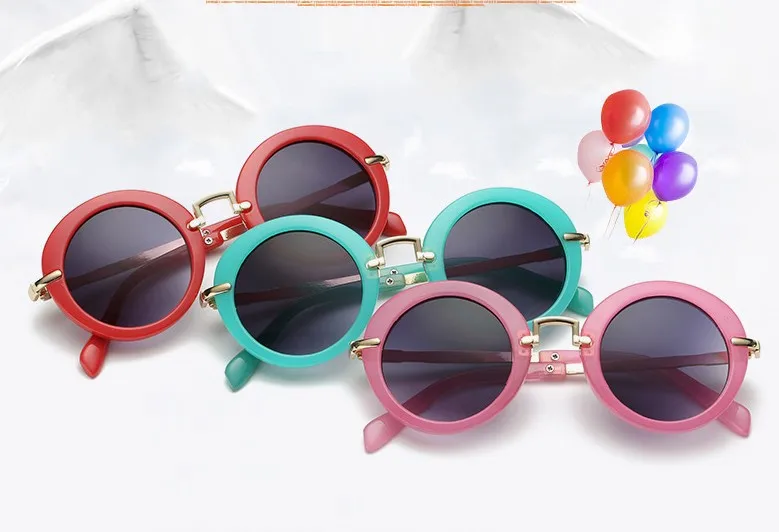 Модные круглые милые брендовые дизайнерские детские солнцезащитные очки R15