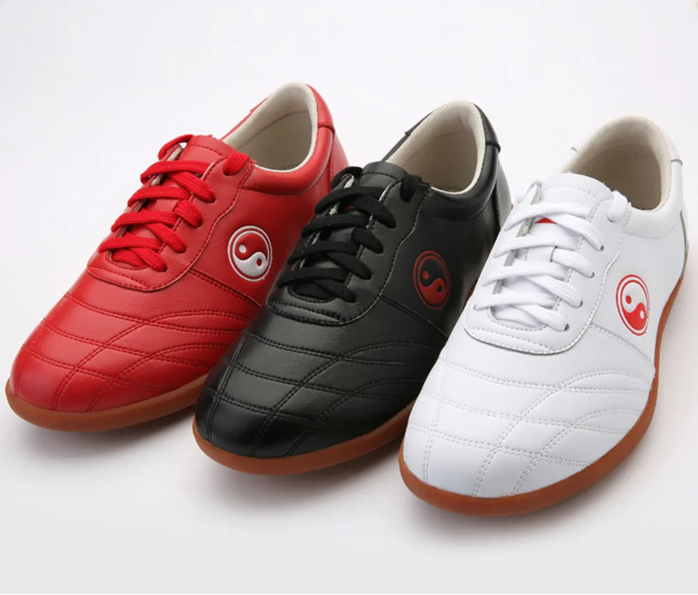 Кроссовки из воловьей кожи Тай Чи свободная гибкая обувь для боевых искусств