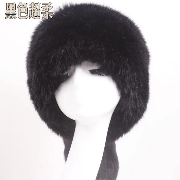 Black 1 Qearlstar Мужские Женские меховые шапки утепленные меховые шапки из искусственного меха на плоской подошве зимние русские повседневные роскошные шапки skullies beanie WME12 - Цвет: Black 1