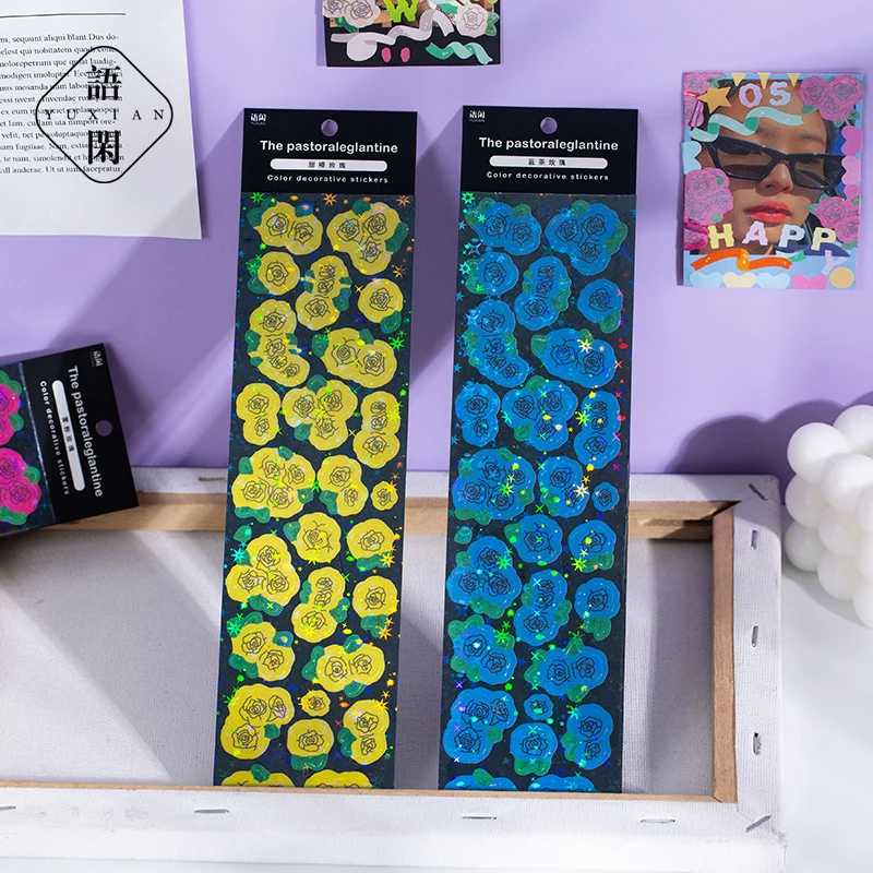 2 шт. Платье для девочек с розами в Корейском стиле наклейки Kawaii Скрапбукинг