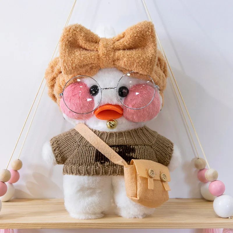 

30cm Cute Cartoon LaLafanfan Cafe Duck Plush Toy Stuffed Soft Kawaii Duck Doll Animal Pillow Birthday Gift for Kids Children