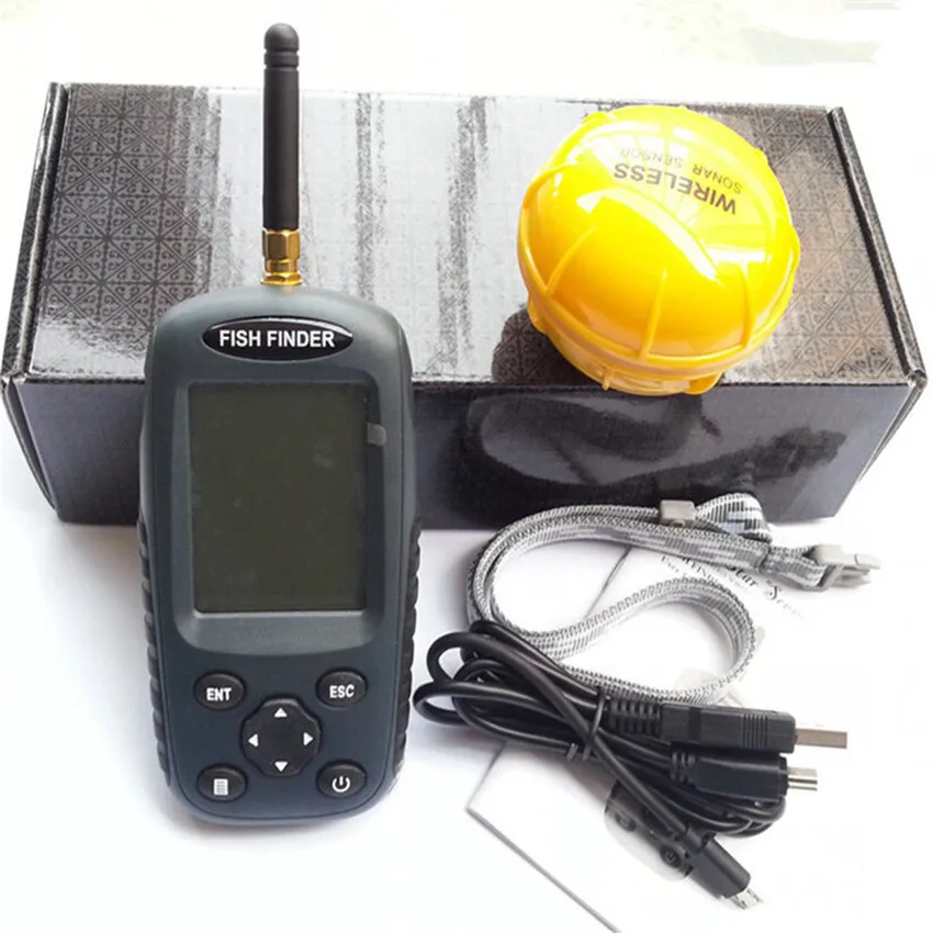Портативный эхолот для рыболокатора 100 м Sonar LCD эхолоты рыбалки на русском 2019 |