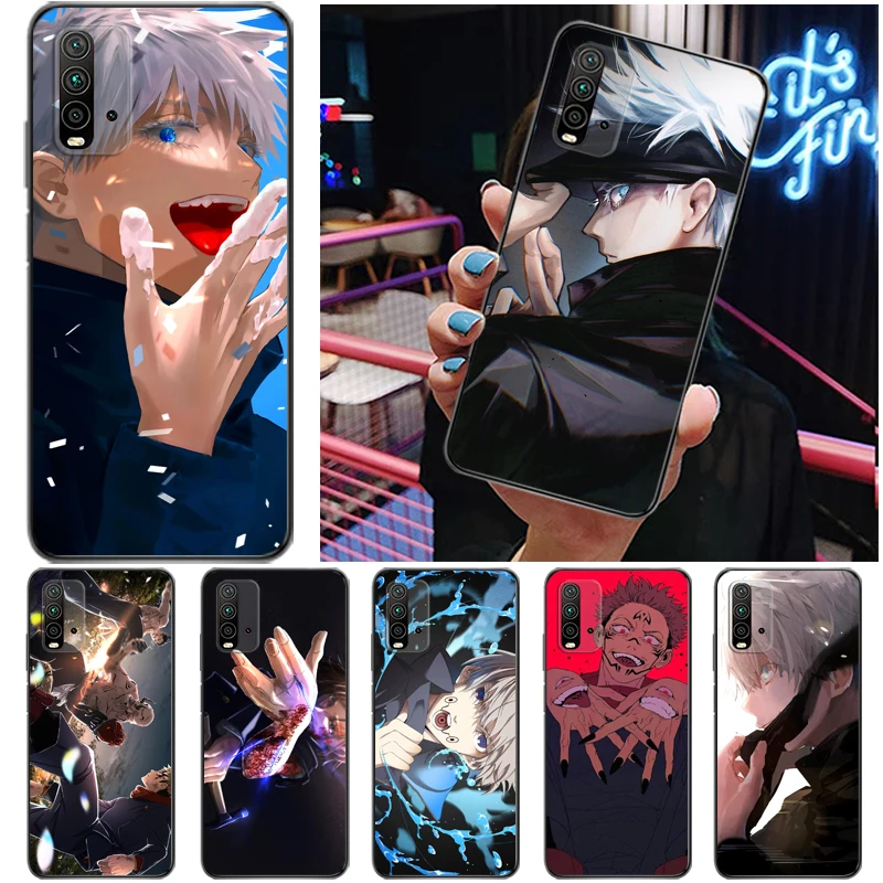 

Jujutsu Kaisen Yuji Itadori Sukuna Satoru Gojo Fushiguro Megumi Phone Case For Xiaomi Redmi 9 9T 9A 9C Pro Coque Soft TPU Funda