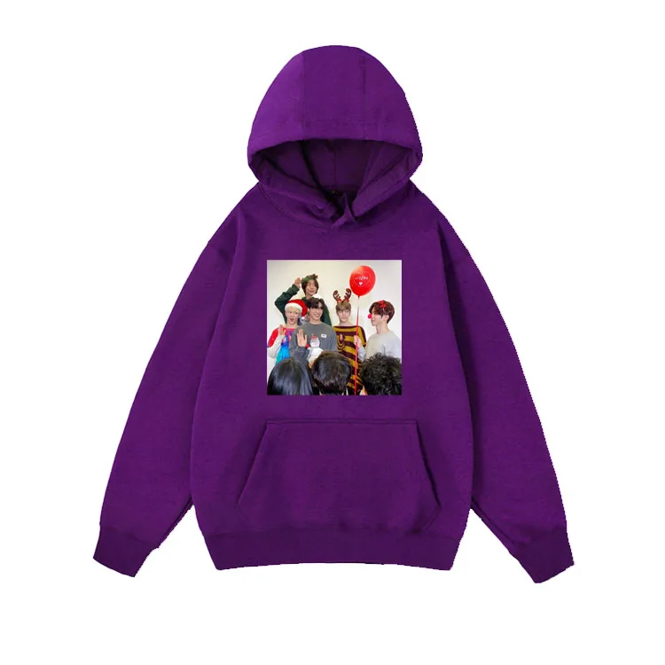 

New arrival kpop nflying all members photo printing pullover hoodies fashion unisex fleece/thin loose sweatshirt 5 colors
