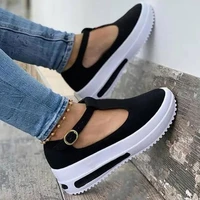shoes women platform sandals 2021 velcro stretch fabric summer womens comfort walking ladies sandalias female casual footwear