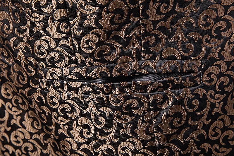 

Personality Fashionable Men's Colorblocked Single-Breasted Printed Vest Vest Jacket Suit Vest Wedding Vest Waistcoat Weste MJ193