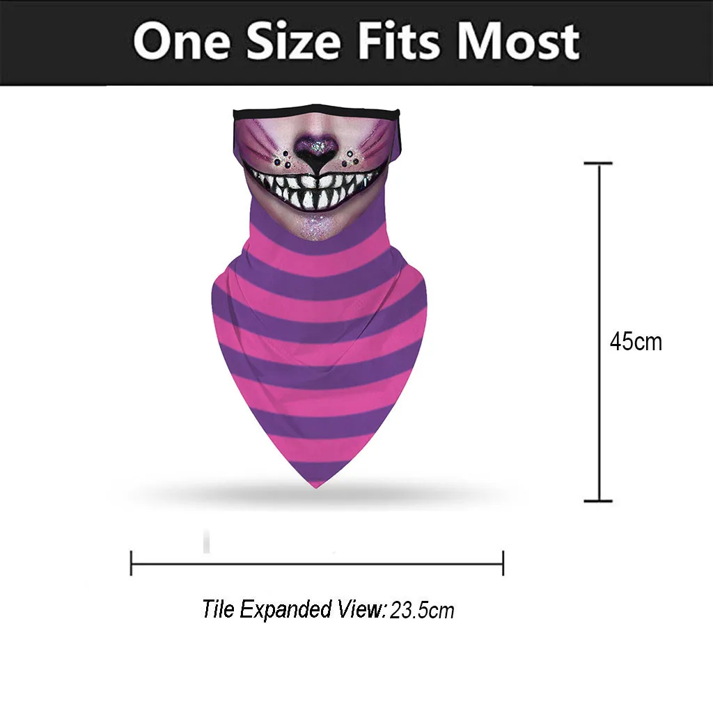 Повседневный Шарф треугольная бандана маска на лицо защитная подвесная дышащая