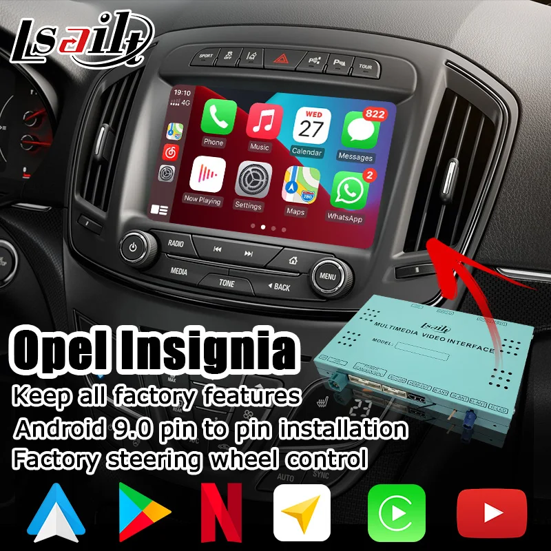 Интерфейсный бокс для Android/carplay Opel Vauxhall Insignia 2014-2017 GPS-навигатор видеоинтерфейс