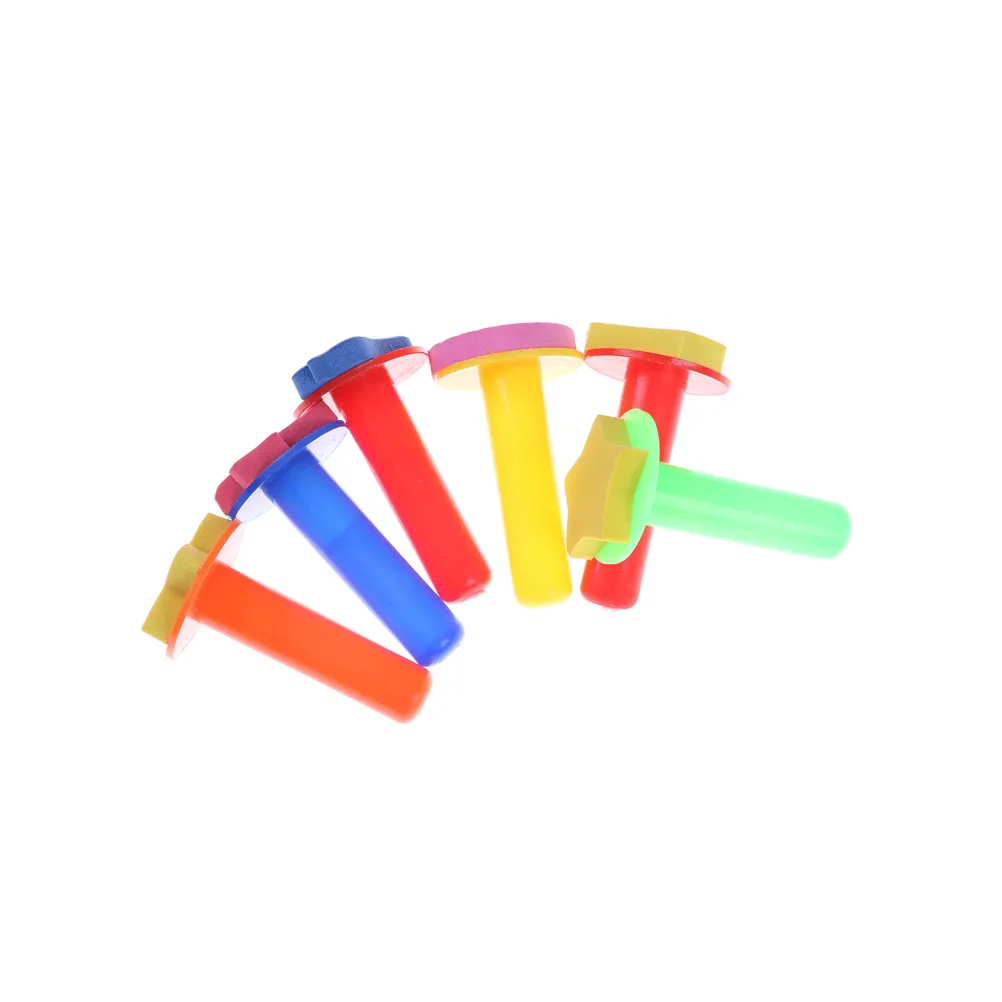 

6PCS/Set Sponge Painting Brush Children Painting Brush Flower Stamp Kids DIY Graffiti Drawing Toys