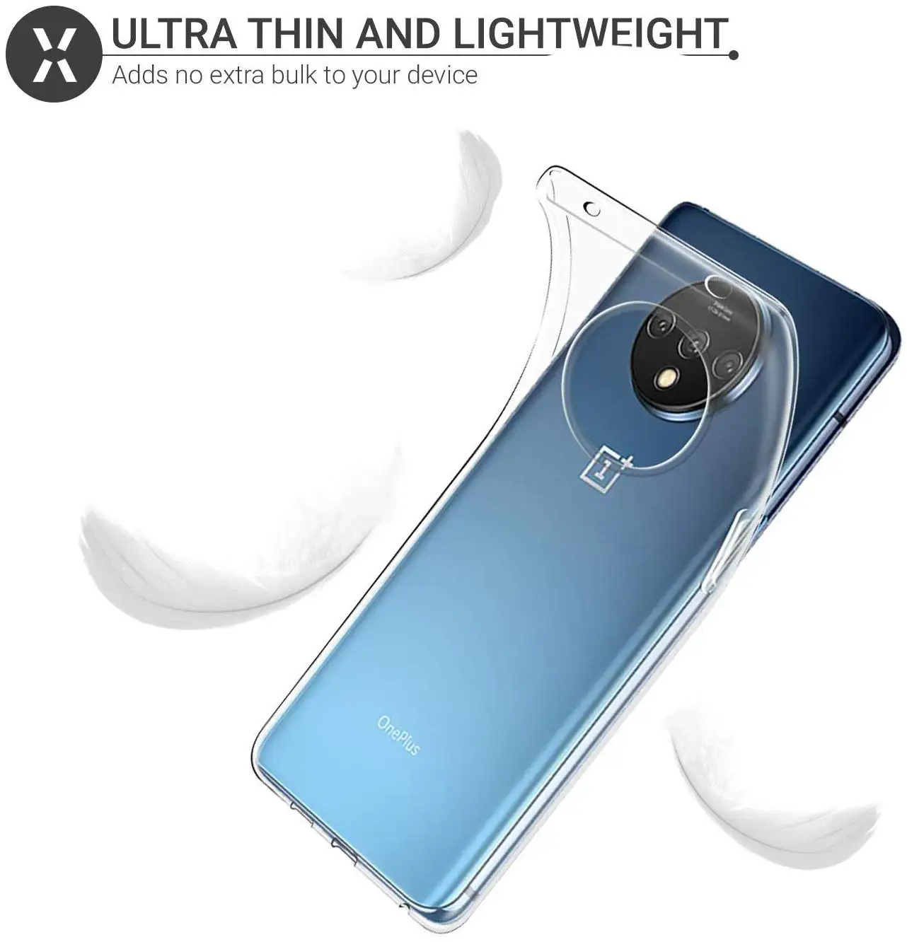 Силиконовый чехол OnePlus 7T ультратонкий прозрачный мягкий из ТПУ для One Plus Pro