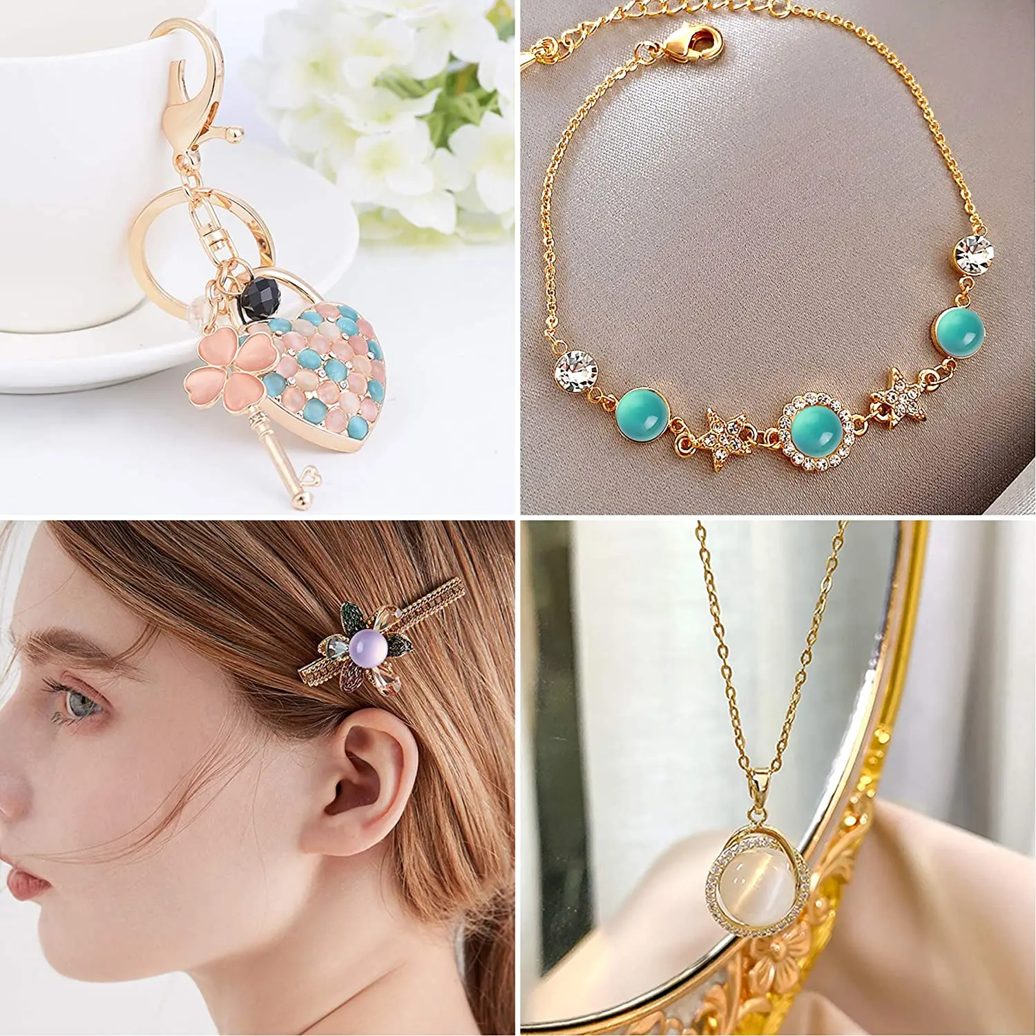 

Wholesale Natural Cat Eye Stone Beads 4-12mm Round Loose Spacer Beads For Jewelry Making DIY Bracelet Necklace Accessories 15" S