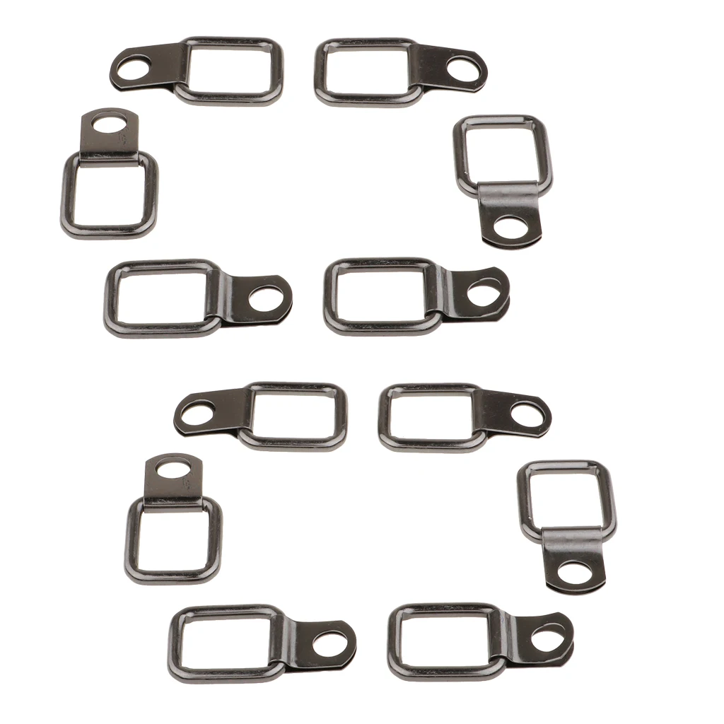 12 шт. маленькие стальные крепежные кольца D-образных колец |