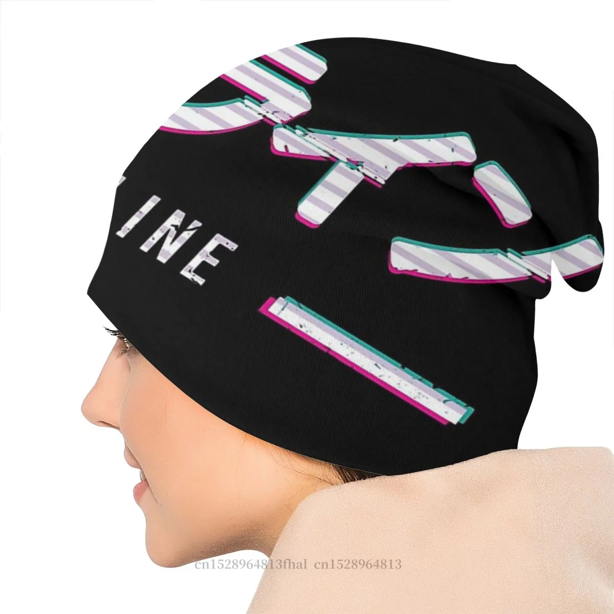 

Vaporwave Aesthetic Meme Retro Winter Warm Beanie Hats Offline 80s Knitting Hat Bonnet Special Skullies Beanies Caps Men Women's