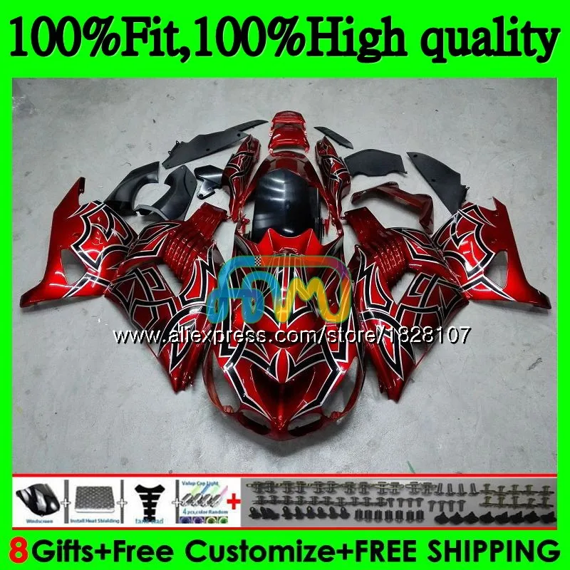 

Впрыска для KAWASAKI ZX 14R красный серебристый ZZR1400 ZX-14R 21BS.19 ZX14R 06 07 08 09 10 11 2006 2007 2008 2009 2010 2011 обтекатель