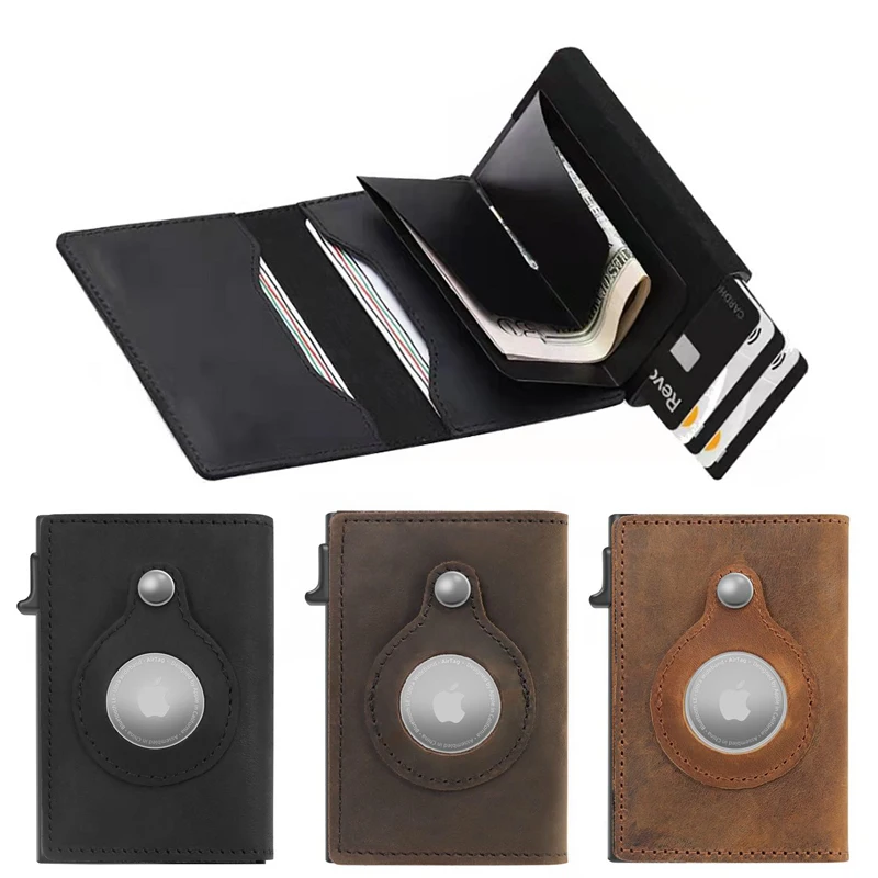 Смарт-кошелек из натуральной кожи с защитой от потери | Спорт и развлечения