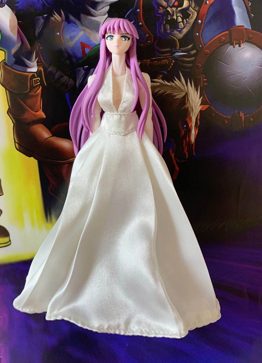 1/12 весы женской фигуры одежда белое длинное платье для 6 дюймов TBLeague Figma