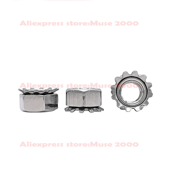 К Тип шестигранная гайка с зубной шайбой 304 сталь 4 # 40 6 32 8 10 24 1/4 20 5/16 18 3/8 16 грубое