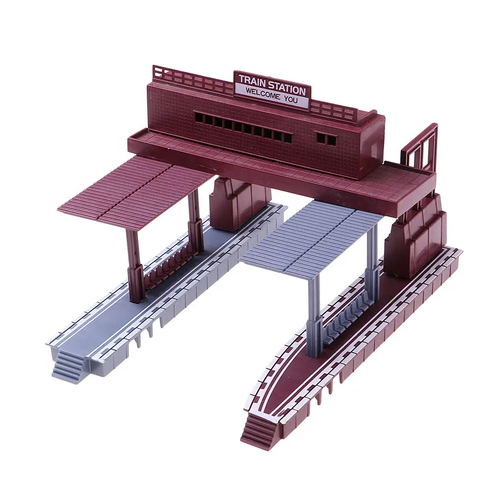 

1:87 Scale Train Station Simulation Layout HO Gauge Building Model Diorama Part Accessory Model