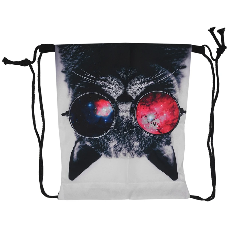 Прекрасный 3D печатных унисекс Рюкзаки Сумки на шнурке большой емкости школьный