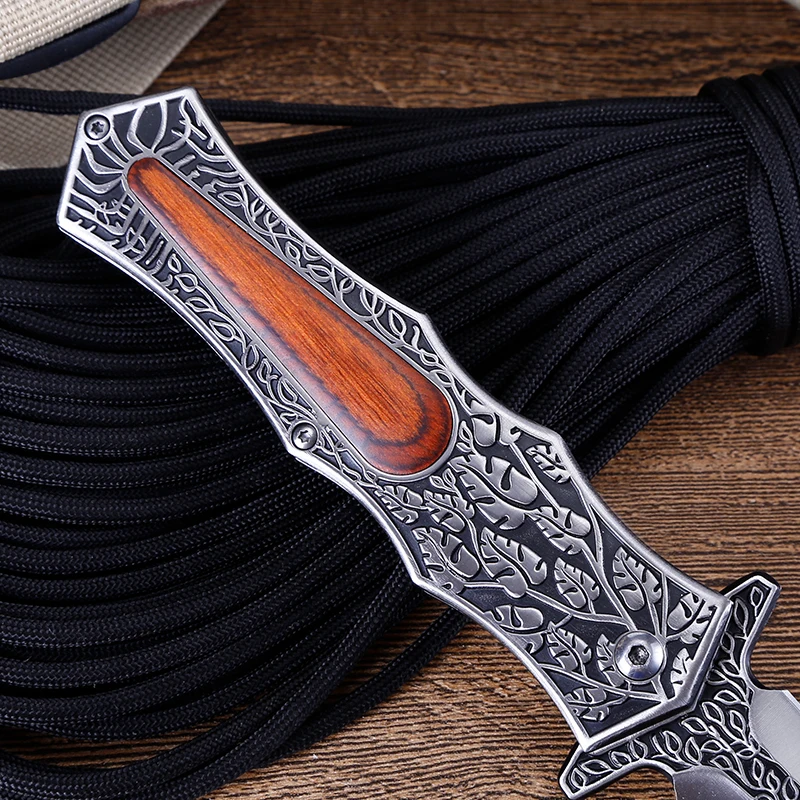 Складной карманный нож 8 94 дюйма тактический для выживания на природе деревянная