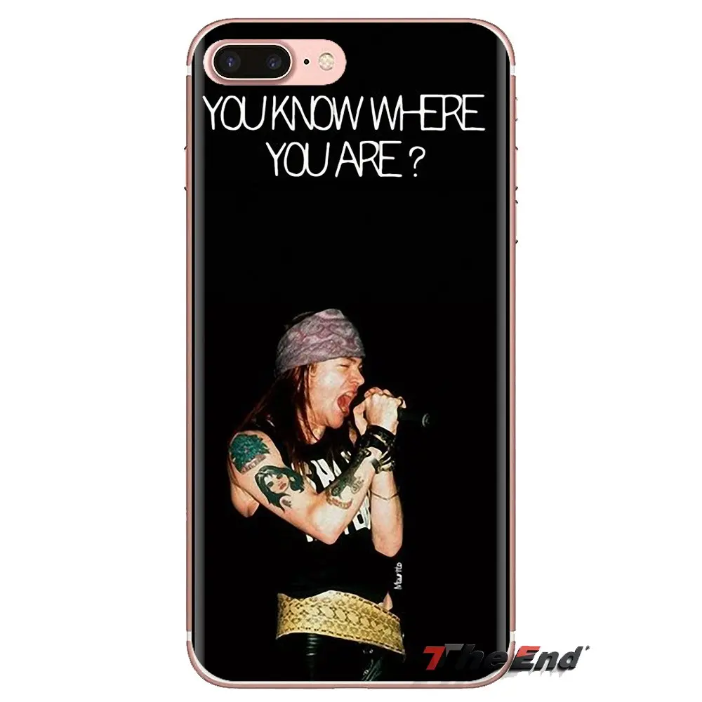 AXL guns n Roses мягкие прозрачные чехлы для Xiaomi Mi3 samsung A10 A30 A40 A50 A60 A70 Galaxy S2 Note 2 большое