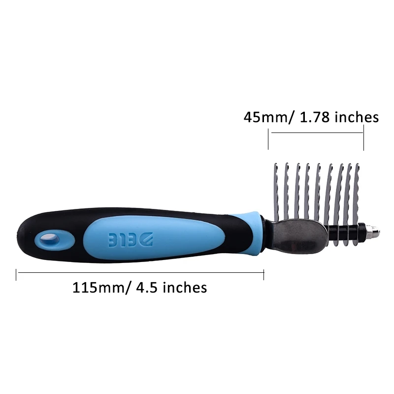 Tangles and Matted Hair Cutter Rake Remover Comb Grooming Tool Brush Shedding Trimmer for Dog Cat Pet Safe Edges | Дом и сад
