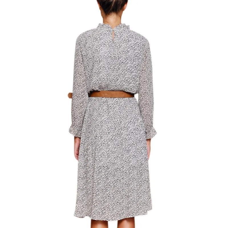 Женское осеннее однотонное сексуальное платье с воротником в виде листа лотоса