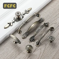 fcfc vintage bronze cabinet handle kitchen cabinet handles drawer knobs antique cupboard door wardrobe pulls furniture handle