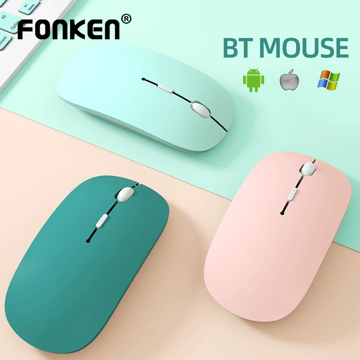 Беспроводная Bluetooth-мышь для Macbook Ipad Samsung - изображение