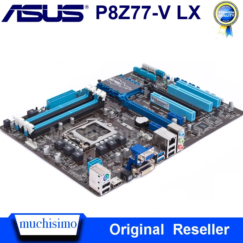 LGA 1155 Материнская плата Asus P8Z77 V LX поддерживает i7 i5 i3 CPU DDR3 32 Гб DVI VGA Turbo Boost2.0 CrossFireX Intel