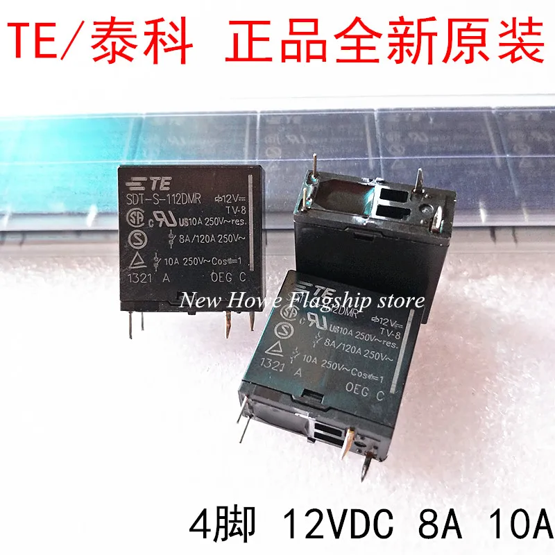 

2pcs/lot New and original SDT-S-112DMR 4PIN TE / 12VDC 10A 8A