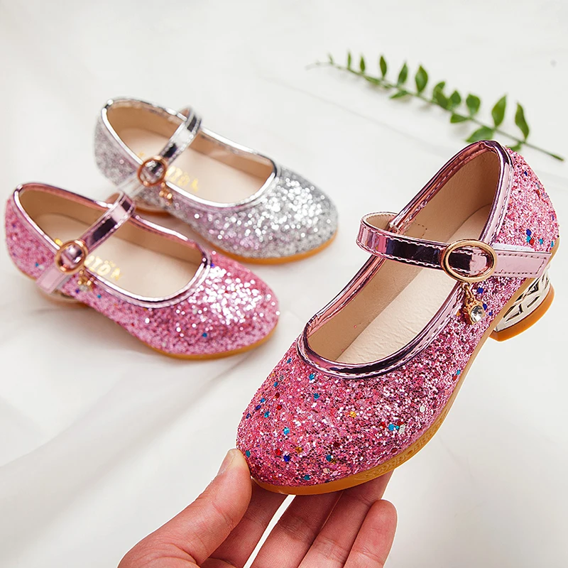 Детские сандалии кожаные туфли с узлом принцессы для девочки детская блестящая