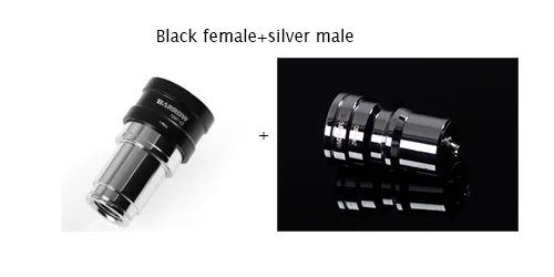 Black with silver Курган мужчин и женщин черный серебряный смелый водяное охлаждение латунные фитинги уплотнение замок Быстрый Разъем Стоп Вода 1 комплект TZKMF-V2 - Цвет лезвия: Black with silver