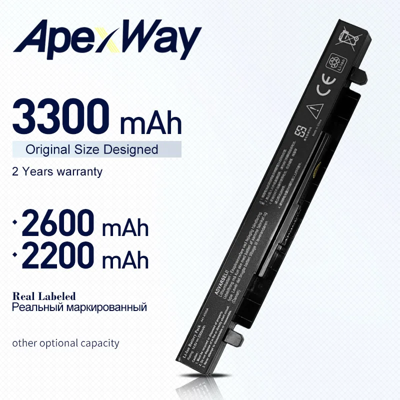 ApexWay Аккумулятор для Asus A41 X550 A450 A550 F450 F550 F552 K550 P450 P550 R409 R510 X450 X550C X550A