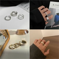fashion veggie ring three piece set female ins personality light luxury cold wind open adjustable finger ring